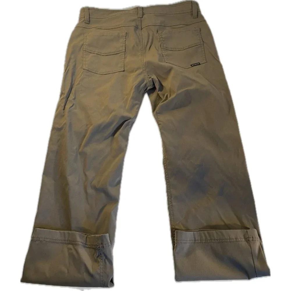 prAna Breathe Pants 34 X 29 Brown Slim Fit 5 Pocket Straight Leg Casual Hiking - Picture 1 of 13